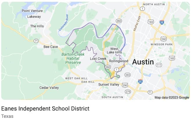 Eanes ISD best school district in Austin, TX